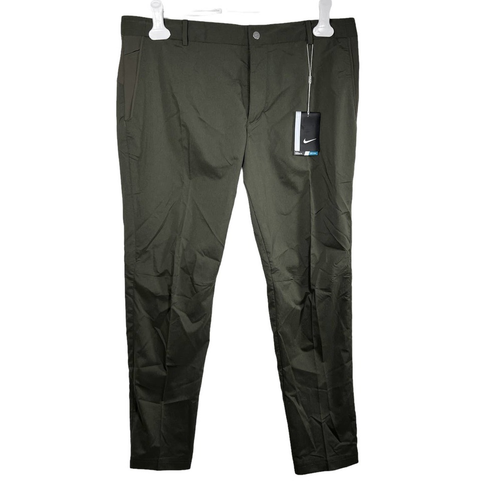 NWT NIKEGOLF 5 Pocket Dri Fit Modern Fit Olive Green Pants 36 X 30